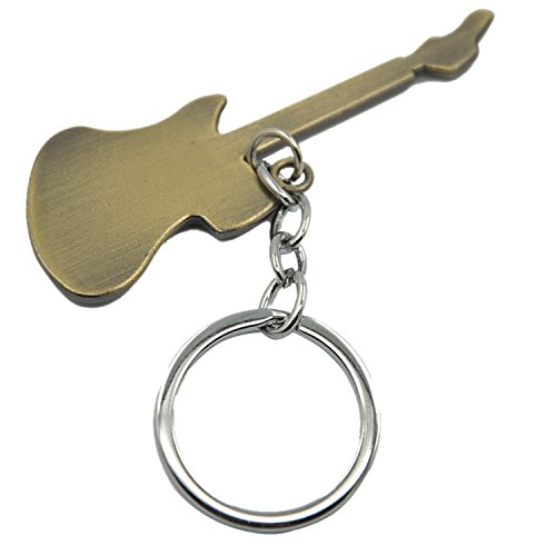 Mini antike Gitarre geformte Metall Schlüsselanhänger Keychain Schlüsselanhänger - 3