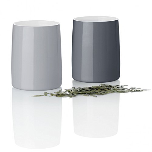 Stelton x-204-1 Emma Thermobecher, 0,2 L, 2 stück, Glas, grau, 17 x 9 x 11 cm - 2