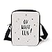 Produktbild LULABE Inspirational,Oh What Fun Typography with Star Shapes Celebration Party Themed Print,Light Brown Black Print Kids Crossbody Messenger Bag Purse