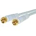 Produktbild F-Stecker - F-Stecker, vergoldet, >90 dB weiß 7,5m