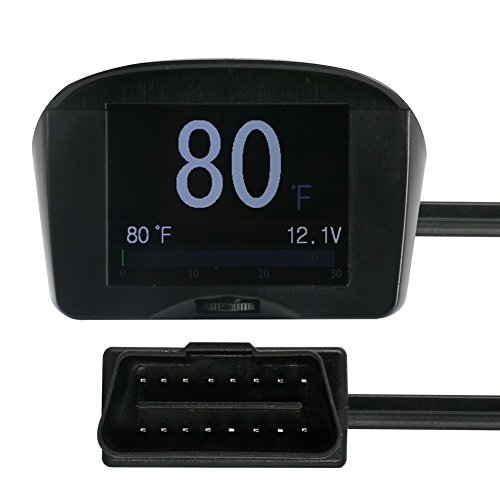 autool Auto OBDII Digital kmh/MPH Tachometer & Overspeed Alarm Auto gemeinsamen Fault Code Scanner Wasser Temperatur Messgerät Mit LCD Display für 12 V die meisten Benzin und Diesel Fahrzeuge - 4