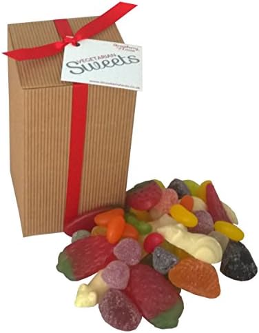 Vegetarian Sweet Gift Box - Filled with Vegetarian Pick & Mix Sweets, Great Present for Birthday, Easter, Valentine's, Christmas, Mother's & Father's Day...