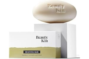 THE BEAUTY KIN Beauty Kin Eco-Friendly Shaving Body Bar - Reduces Razor Rash & Irritation - Vegan Friendly & Cruelty Free Active Ingredients - Paraben Free Soap - Made In The UK