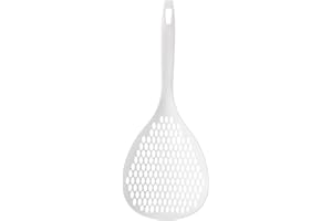 MONTTESE Cuchara colador para pasta, verduras, legumbres, Cuchara ranurada, Cucharón antiadherente de silicona para cocinar con mango, accesorio de cocina