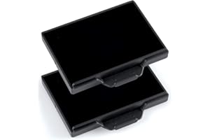Trodat Lot de 2 cassettes d'encre noire 6/58 - Encre pour tampons Professional Line 5274, 5474, 5208,5480, 55418 et 55512 – Encre à base d'eau – Empreinte nette – Recharge idéale