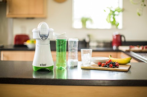 Russell Hobbs 21352-56 Explore Smoothie Maker Mix and Go Juice, Standmixer inklusive 2 Trinkflaschen, 300 W, weiß/grün - 4