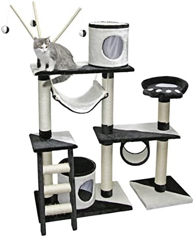 Kerbl Creativ Cat Tree, 150 cm, Black/ White