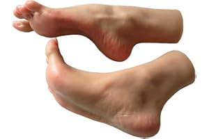 TDHLW Silicone Pieds Modèle, Pieds de Mannequin, Feet Silicone, Fetichismes Pied, Silicone Pied fétiche Femme Pieds Moule Affichage Bijoux Sandale Chaussure Chaussette Affichage,Teint foncé,A1