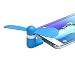 Produktbild Micro USB Ventilator, FNKDOR Mini 5Pin Leise Lüfter, Für Android Phone/ Akku mit Micro usb (Typ-C brauchen Adapter) (Blau)