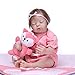 Produktbild Upxiang Simulation Baby Wiedergeboren Puppe Handgemachtes Lebensechtes BabyPuppe Kleidungs Körper 22 '' 55cm Kinder Spielzeug (Wie Gezeigt)