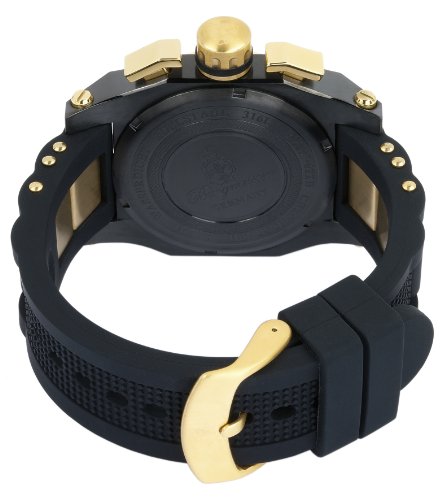 Burgmeister Men's Quartz Watch with Black Dial Chronograph Display and Black Silicone Strap BM157-622B