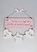 Shabby Chic Nursery plaque with Hanging Hearts and Star (Baby Pink)