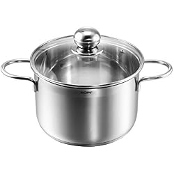 Kopf 124627 Cocotte Josie, Ø 24 cm, Hauteur de 14,5 cm, 6 litres, INOX