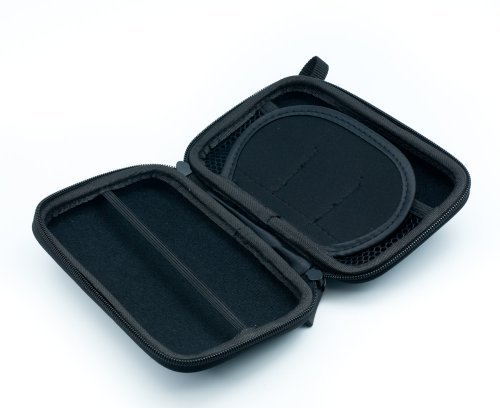 QUMOX Schwarz 2.5″ HDD Tasche Hartschale für tragbare Festplatte Case Doppelverschlus - 3