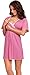 Be Mammy Women's Maternity Nightdress Lilly (Light Pink, EU 40=UK 14)