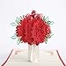 Produktbild 3d-Pop-Up-Karte und Blumenmuster – Lustige mit Pop-Up Grußkarte zum Geburtstag, Muttertag, neues Jahr, die Dank, Jahrestag, Valentinstag, Hochzeit, mit rot-Blumenstrauß mit