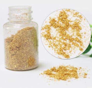 100 mg Glitterpuder Goldpulver 24 Karat - reines Gold in Puderform Lebensmittel Essbar