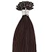 Beauty7 100S 100 STRANDS/50S 50 STRANDS Pre Bonded Nail U Tip 100 % Remy Human Straight Hair Extensions Natural Dark Brown (#2) 18'' 20'' 22'' 24'' (18'' 100g 1g/strand)