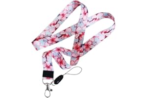 WLOT Courroie de Cou de Lanière, l'impression Recto-verso en Couleur et Idéale Pour Les Clés de Badge D'identification Mobiles Mp3 USB Holder(style 5)