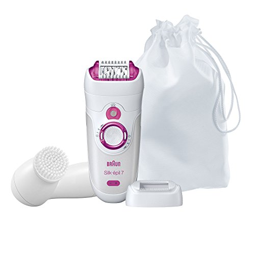 Braun Silk-épil 7 Epilierer 7-521, mit 2 Aufsätzen, weiß