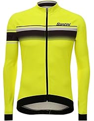 Maillot De Ciclismo De Manga Larga Santini 2017 Sleek Lombardia Aquazero Amarill (Xl , Amarillo)