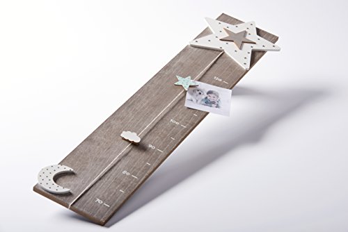 walther design MB200M Messlatte Starlet Dekoartikel, Holz, grau, 20 x 2,5 x 80 cm - 2
