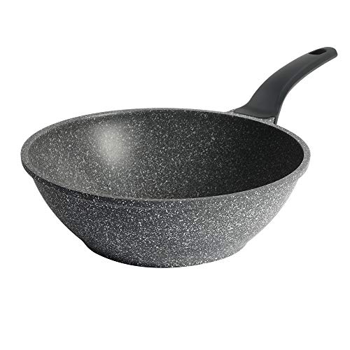 ProCook Granite Stone Non-Stick Wok - 30cm - Induction Pan with Incredibly Tough Stone-Reinforced Coating