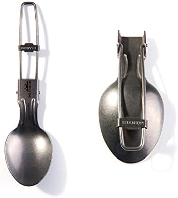 AMG Titanium Lightweight Outdoor Camping Cookware Folding Spoon