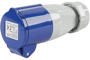 OROK - Fiche Femelle CEE, Prise pour Camping Car 220V 16A - 1 pièce - Adaptateur 220V pour Camping - IP44 - Socle Type : P17 avec Capot - Câbles à connecter : 3 x 1.5mm² ou 3 x 2.5mm²