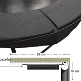 Magic Circle Pro Black Trampolin 427 cm mit sicherheitsnetz Schwarz - 2