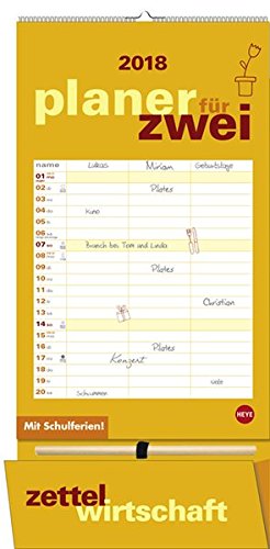 Preisvergleich Produktbild Planer für zwei plus Tasche - Kalender 2018