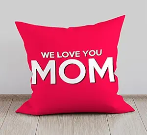 DreamVio Soft Fabric Cushion, Pillow for World's Best Mom,Pyari Mumma,Mummy,Gifts for Mom,Grandma on Birthday's & Mother's Day Color : Pink Size : 12 x 12 Inch Design 53