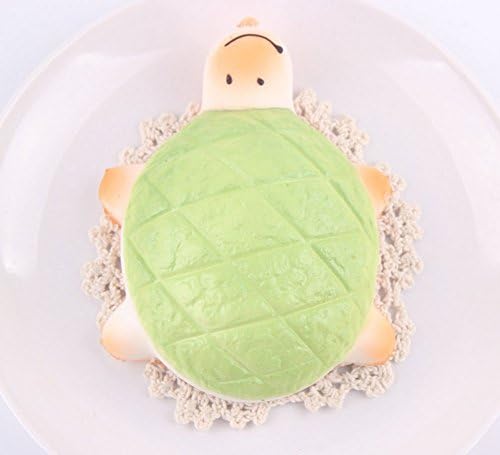 Big size Jumbo Soft Cute Turtle Melon Pan Bun Squishy, (Green)