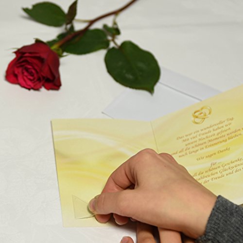 Karten Hochzeit orange – gelb – gold – weiß: Einladungskarten, Dankeskarten, Tischkarten, Menükarten, Bierdeckel, Gastgeschenke oder Hochzeitskarten im Set in unseren Varianten zur Auswahl - 2