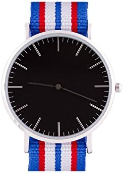Le Maritime Noir by Plain Watches Minimalist and Stylish Elegant Wristwatch Sporty Watch with Nylon Strap – Modern Quartz Clock