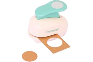 Craftelier - 2,5 cm Kreisstanzer mit Hebelpresse – Formlocher für Papierbastelarbeiten, runder Locher für Scrapbooking, DIY-Karten und Tagebücher, Mini-Locher für Papier und Karton.