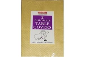 FANCYDRESSCOZ GOLD Paper Table cloths 2 per pack (Caroline){90cm x 90cm}