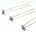 TQWY Lovely Charm 20pcs Wedding Bridal Party Diamante and White Faux Prom Pearl Flower Rhinestone Crystal Hair Pins Clips Grips Pins Hairpins Bridesmaid Clips (J dark blue)