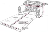 Kindersofa, Kindermöbel, Kinderzimmer, Sitzsack, Mini Sitzsack,Konvertiert in ein Mini-Sofa-Bett - 2