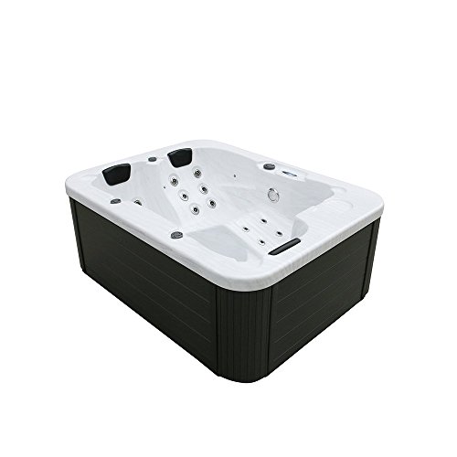 Preisvergleich Produktbild Beliani Whirlpool silber Outdoor LAGOON