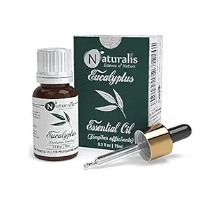 Naturalis Essence of Nature Eucalyptus Essential Oil, Therapeutic Grade, Perfect For Steam Inhalation, Massage, Mosquitoes Repellent, Aromatherapy, Skin Therapy, Hair Care & Diffuser - 15ml