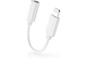 SENNIPS [Apple MFi Certified] iPhone 3.5mm Headphone Adapter, Lightning to 3.5 mm Headphone Jack Adapter Aux Audio Dongle Converter for iPhone 12/11/11 Pro/XR/X/XS/8/8Plus/7/7Plus Support All iOS (White)