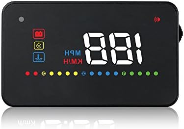 3.5 inches A200 OBD 2 II Car Windshield HUD Head Up Display with Warning System Projector Windscreen Overspeed Fatigue Warning RPM Water Temperature