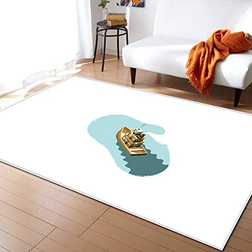 Preisvergleich Produktbild MATGHN Zeitgenössische Teppiche Moderne 3D Super Soft Polyester Teppich Wohnzimmer Schlafzimmer Boden Fußmatte,I,160x120cm