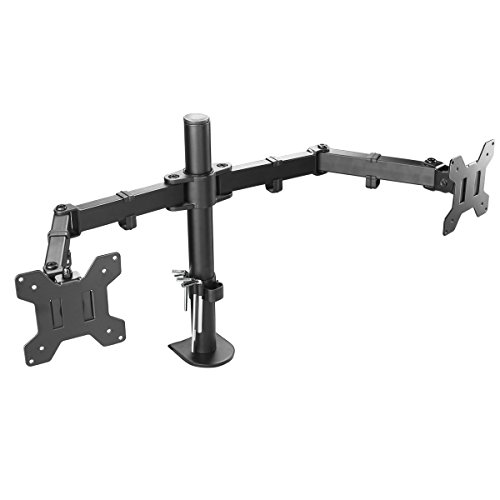 Suptek Monitorhalterung Tischhalterung für 13″-27″ TFT/LCD/LED Flach Bildschirme mit Vesa 75 und 100 Standard bis 12 KG pro Halter Schwenkbar Neigbar Drehbar - 4