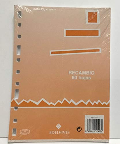Recambio Tamaño Cuarto Nº 47 con Cuadrícula y 80 Hojas Edelvives