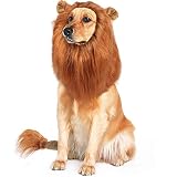  HpyAlwys Peluca de león para Gatos y Perros pequeños, Divertida Mascota Gato Perro Disfraz para Halloween Navidad Festival Disfraces, Furry Mascota Ropa Accesorios