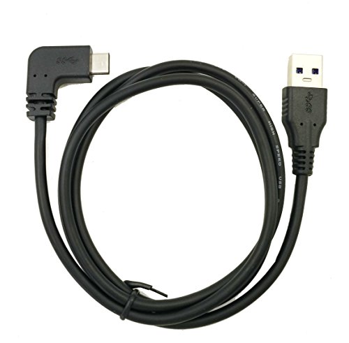Maxhood Typ C 90 Grad Kabel, 1 Meter langes USB 3.0 (Typ A) Kabel, Stecker auf USB 3.1 C (Typ C), rechtwinkliger Stecker, zeigt nach rechts oder links, Sync- & Ladekabel, Adapterkabel - 2