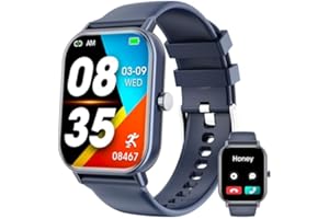 Haulvean Smartwatch con Chiamate Bluetooth,1.85''Smartwacth Uomo Donna,Fitnesswatch con 100+ Modalità Sportive,IP67 Impermeabile,SpO2,Monitor del Sonno,Contapassi Cardiofrequenzimetro per Android iOS