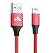 Price comparison product image iPhone Charger Cable Aioneus iPhone Charger 2M/6FT Charging Cable Nylon Braided Fast Lightning Cable Compatible with iPhone X XS iPhone 8 8 Plus 7 7 Plus 6s 6s Plus 6 6 Plus 5s 5 iPad iPod-Red